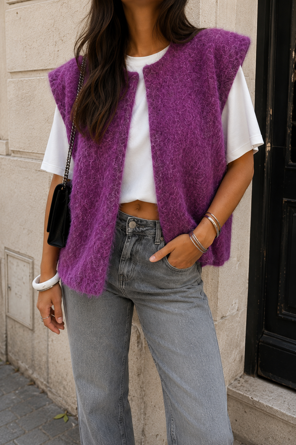 Gilet Clara violet