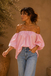Blouse Carmen rose