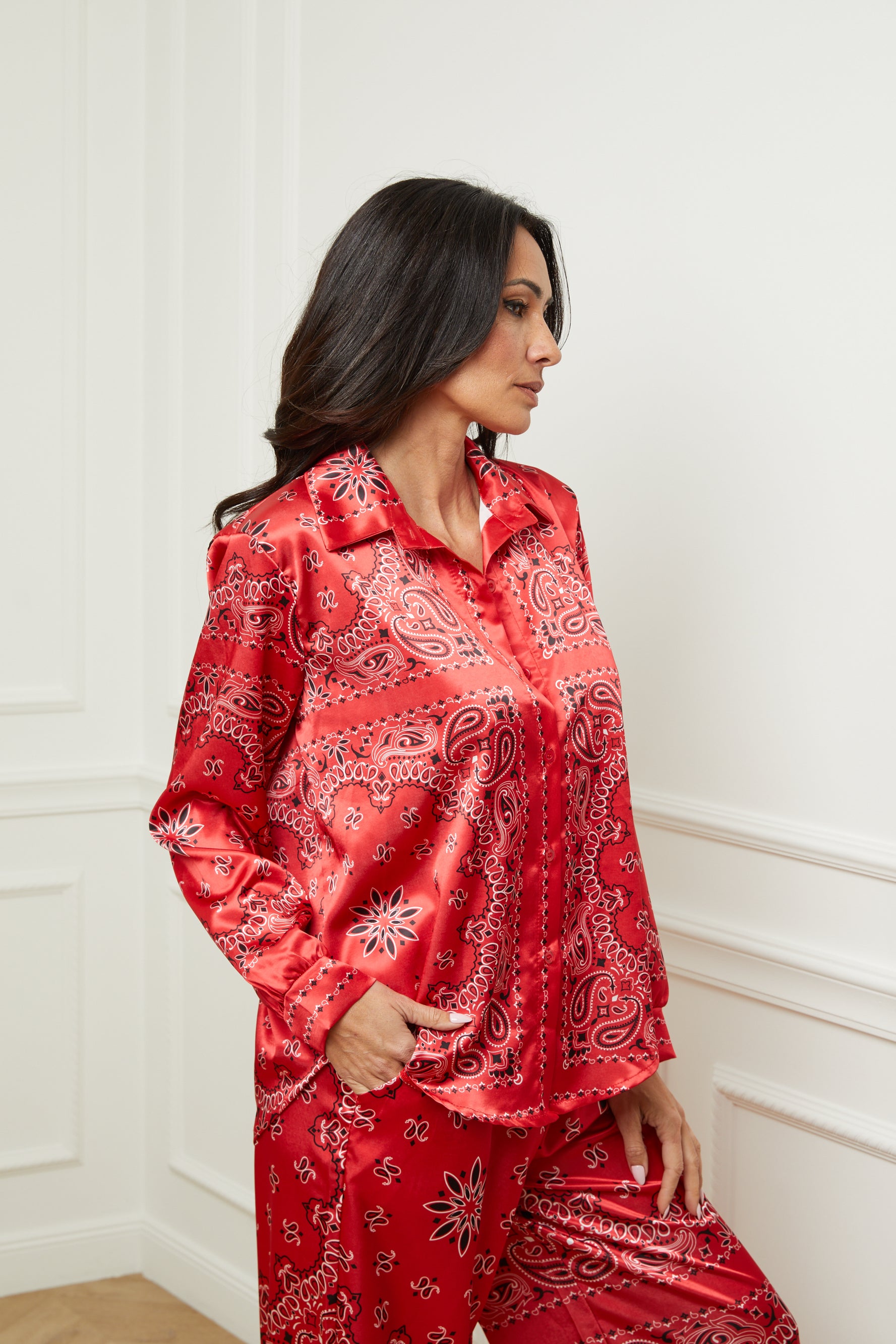 Chemise Bandana rouge