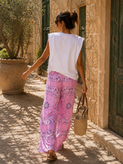 Pantalon Bandana rose