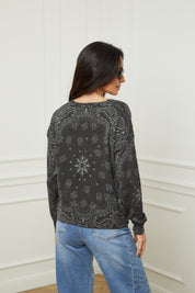 Pull Edmond Imprimé Bandana Anthracite