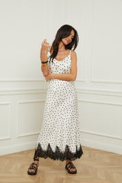 Top Polka blanc