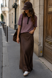 Polo Tom rose et chocolat