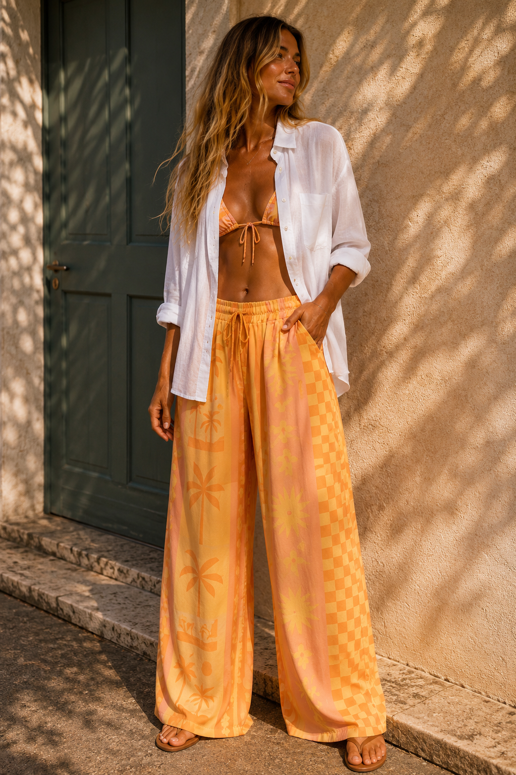 Pantalon Palmy jaune