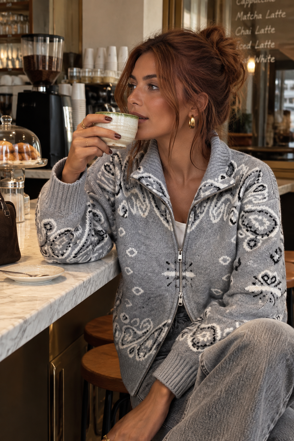 Gilet Florida gris perle