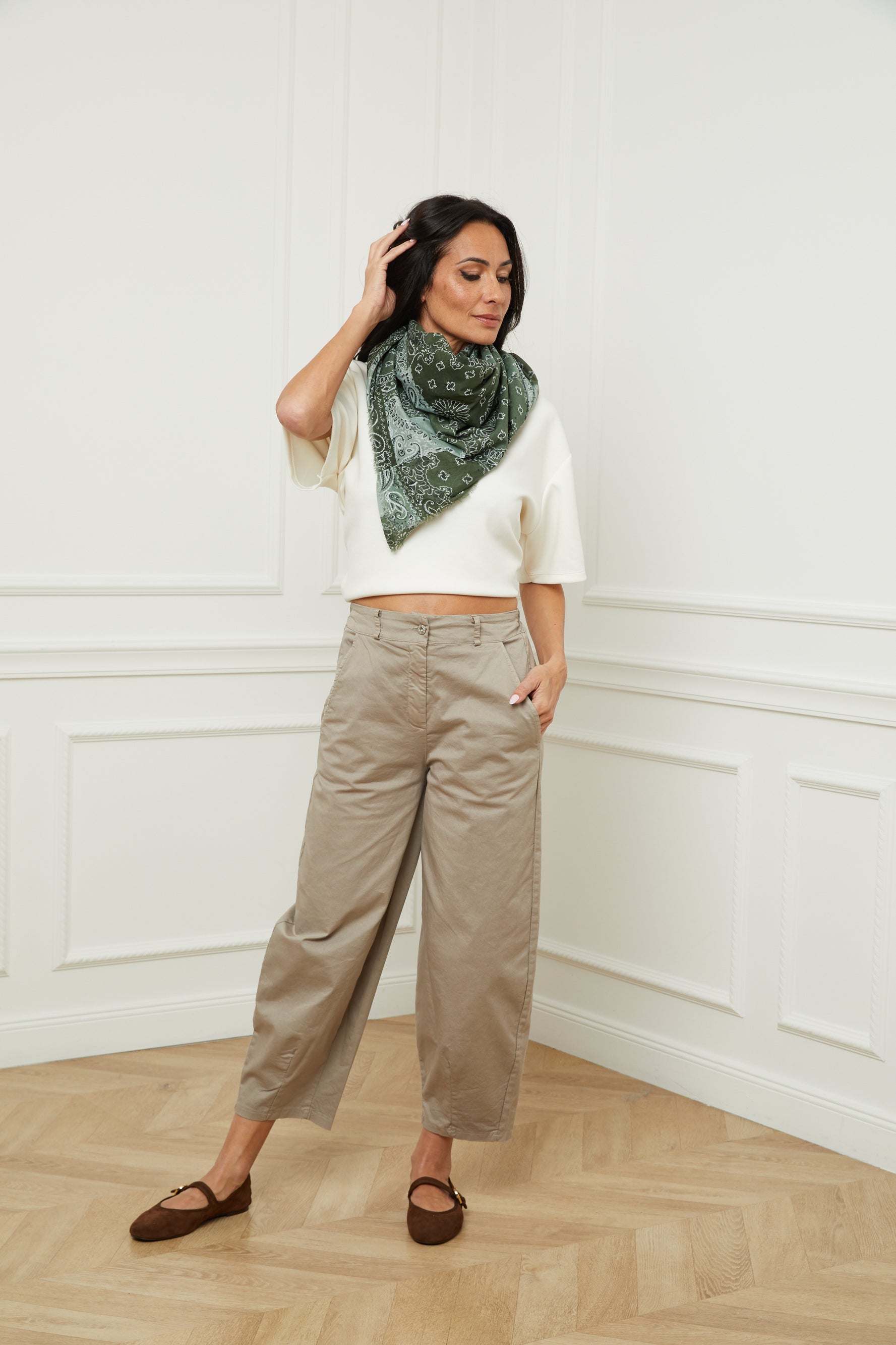 Étole Patchwork vert