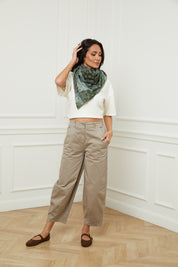 Étole Patchwork vert