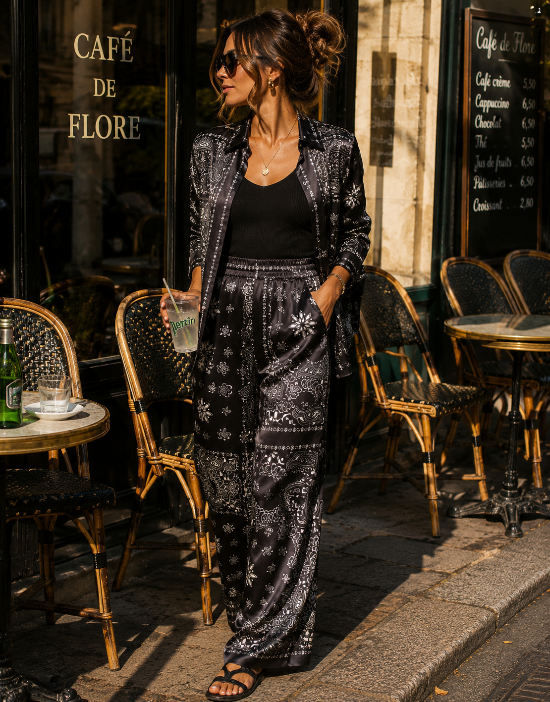 Chemise bandana noir