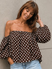 Blouse carmen pois Choco