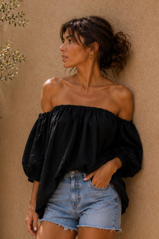 Blouse CARMEN noir