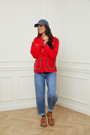 Gilet Veste Coachella rouge