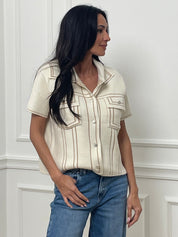 Gilet Mila écru