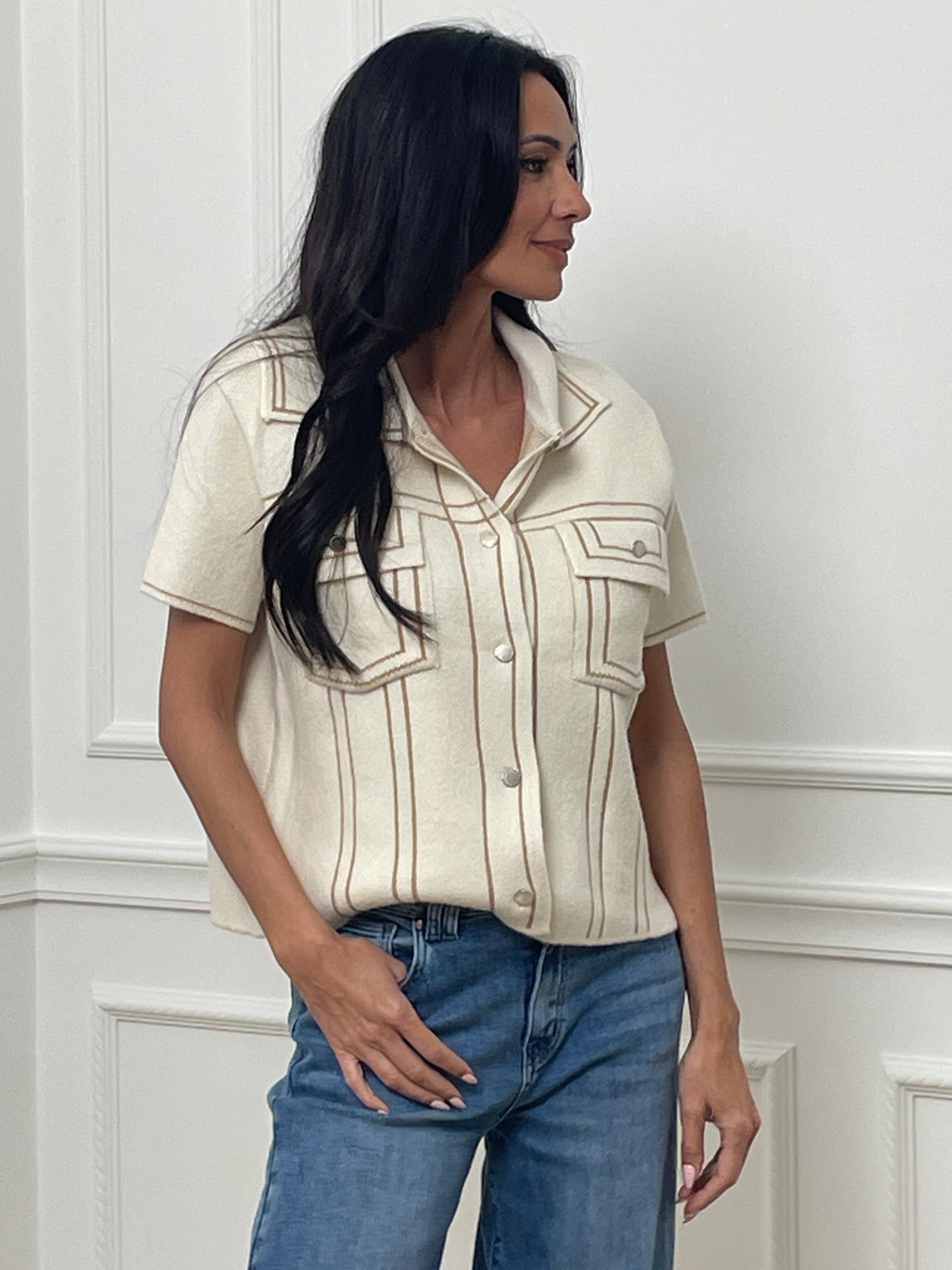 Gilet Mila écru