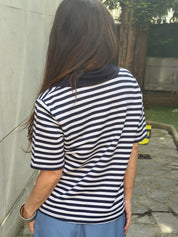 Polo Tom marine et blanc