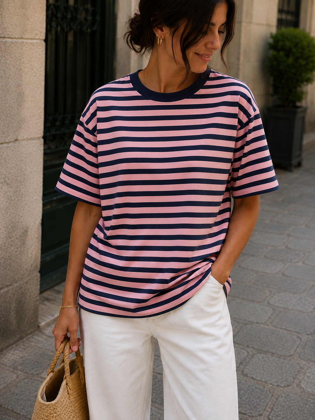 Marinière Tomy Rose et Marine