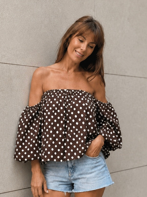 Blouse carmen pois Choco