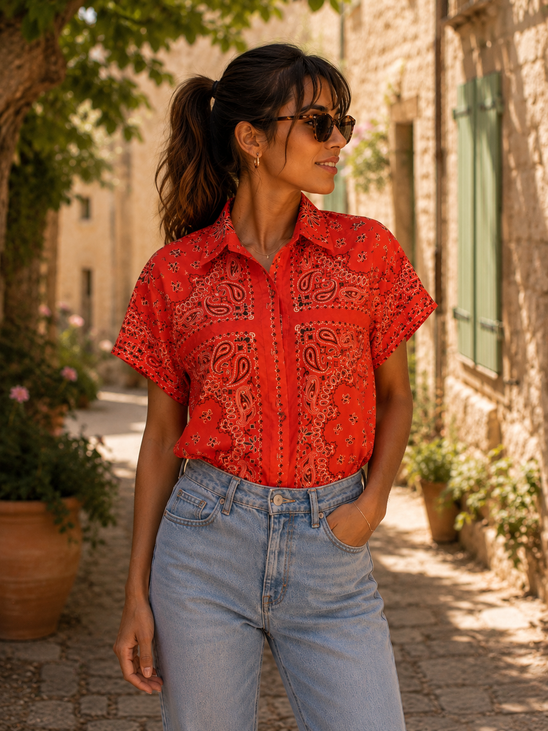 Chemise Bandita orange