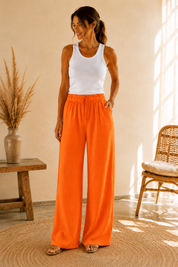 Pantalon Éden orange