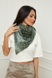 Étole Patchwork vert