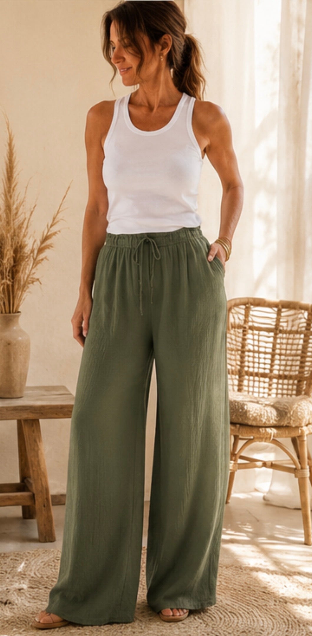 Pantalon Eden kaki