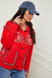 Gilet Veste Coachella rouge