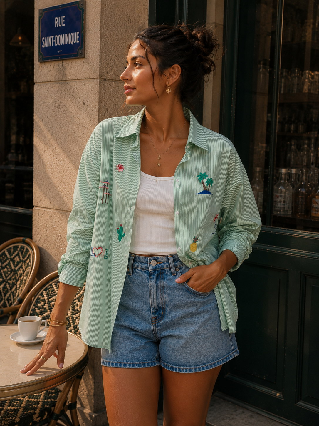 Chemise Bonbon vert