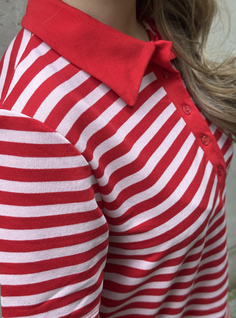 Polo Tom rouge et rose