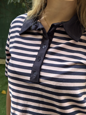Polo Tom marine & Rose