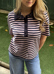 Polo Tom marine & Rose