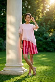 Short Puglia rose & rouge