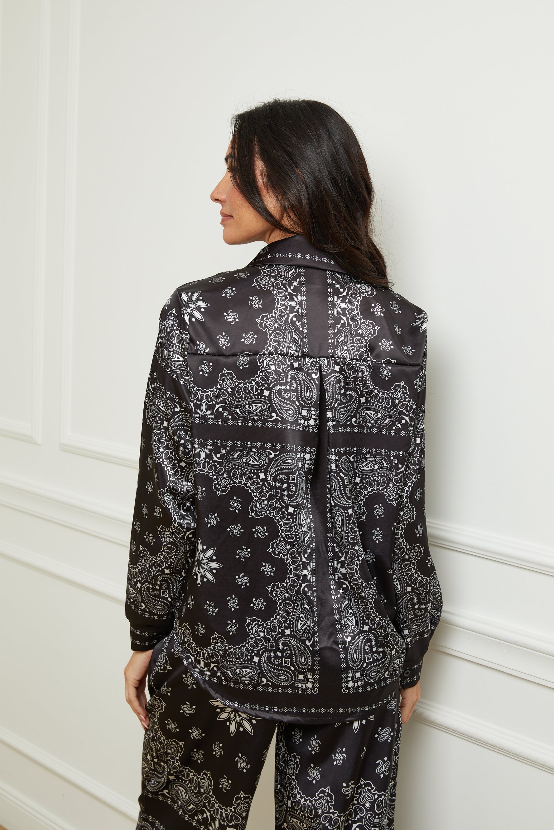 Chemise bandana noir
