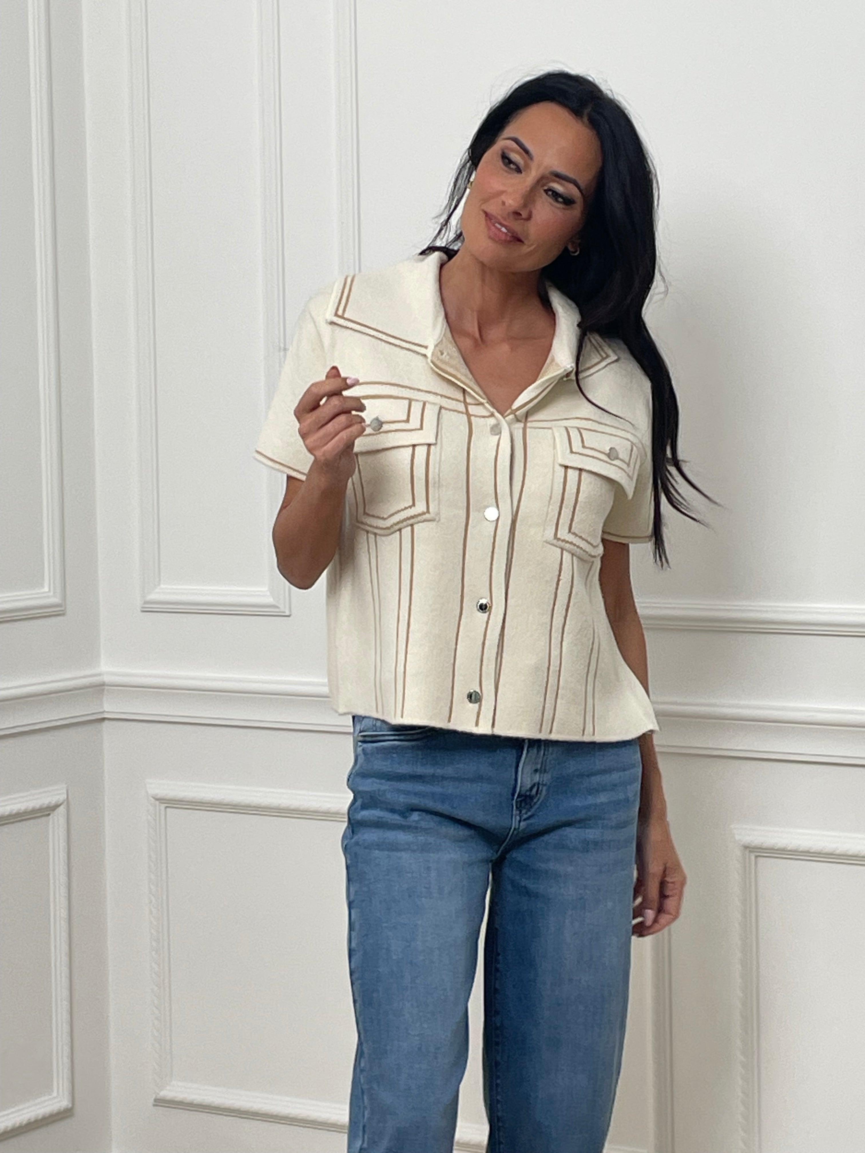 Gilet Mila écru