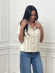 Gilet Mila écru