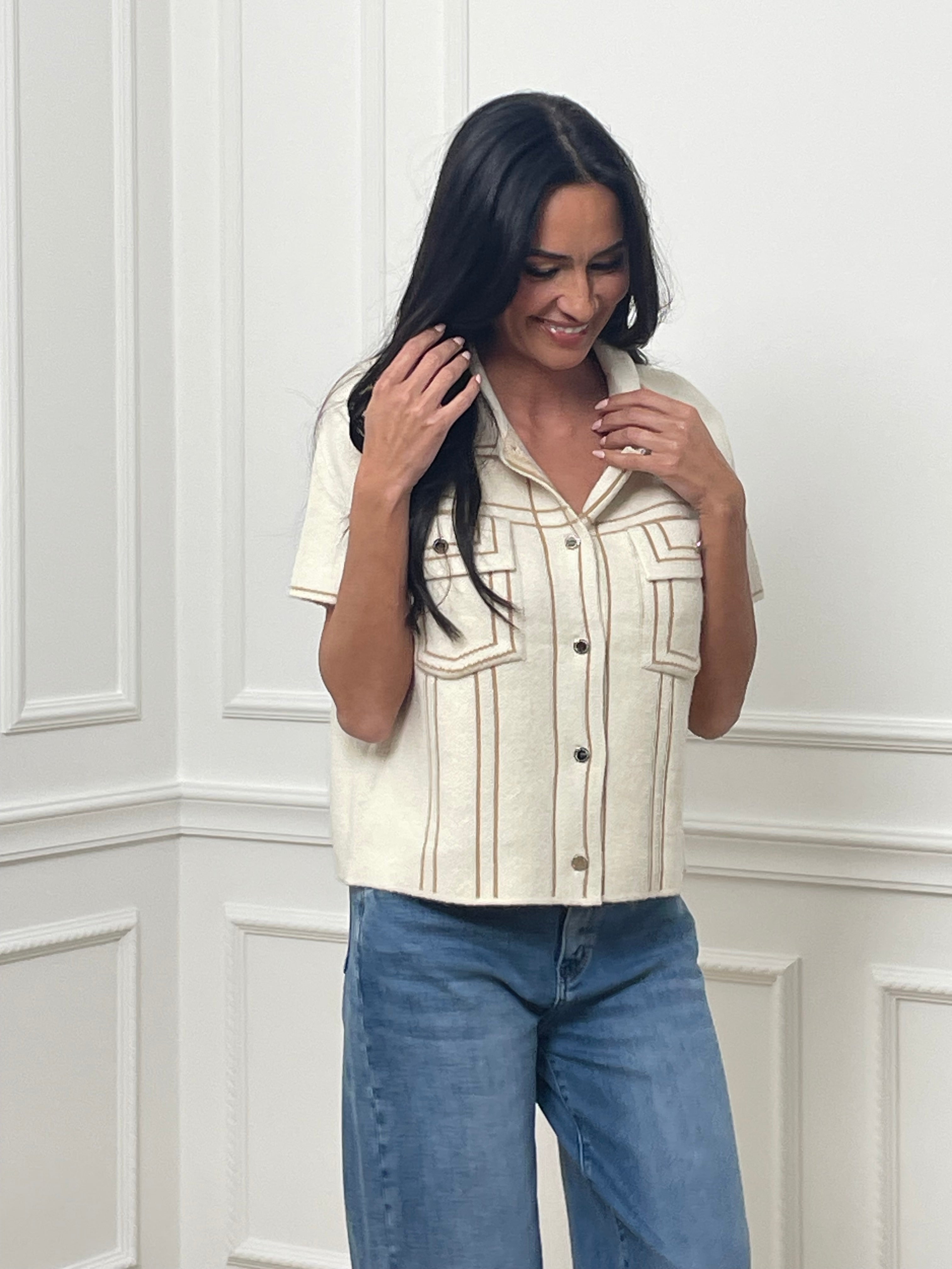 Gilet Mila écru
