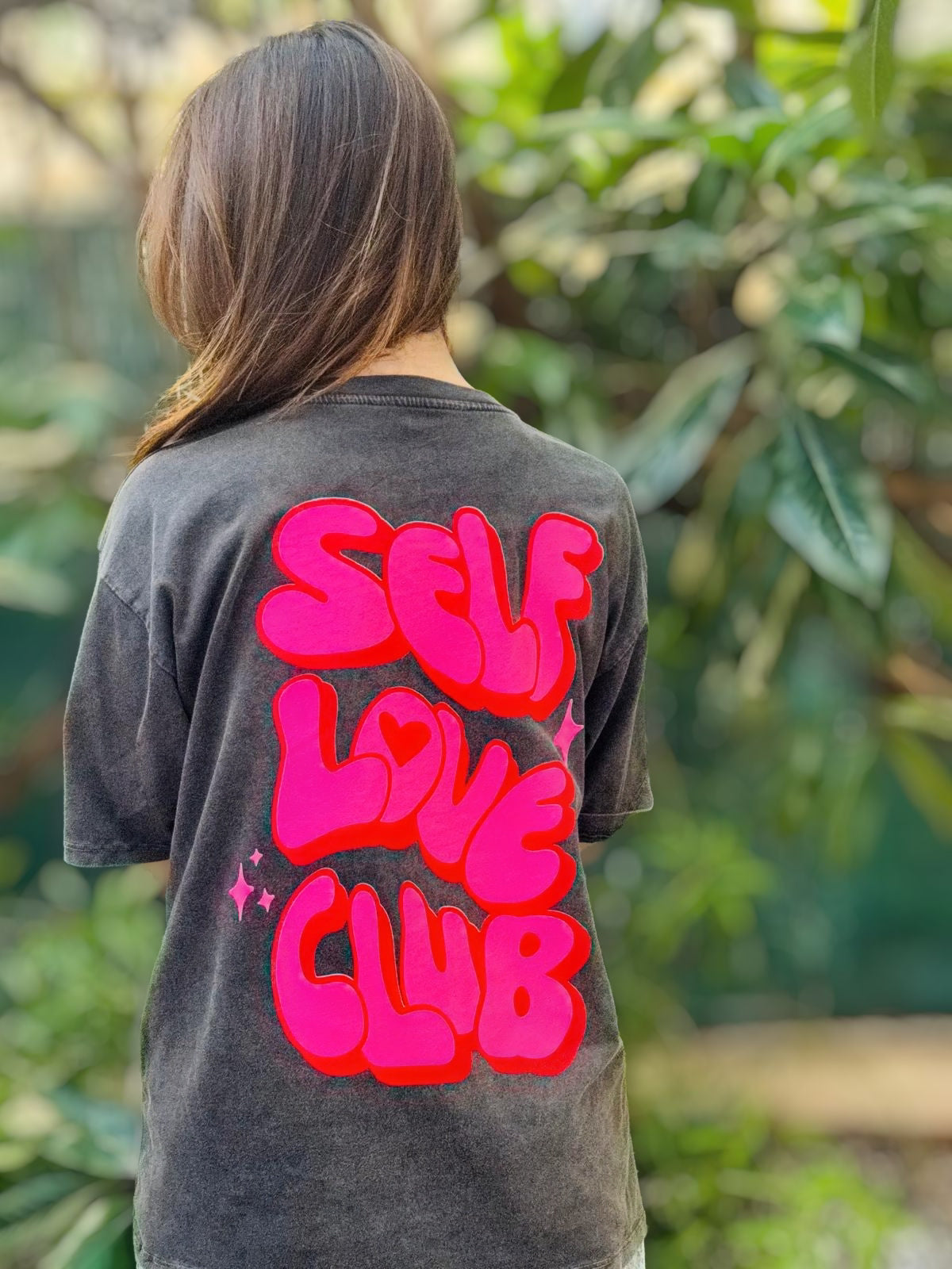Tee Shirt SELF LOVE Anthracite