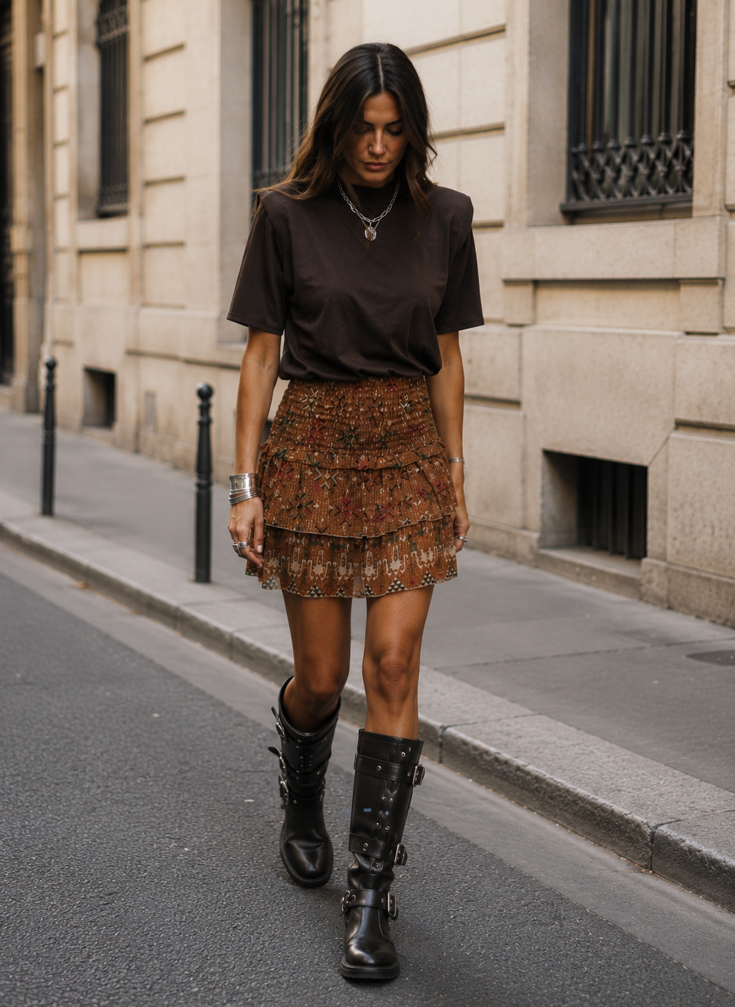Jupe Texas camel