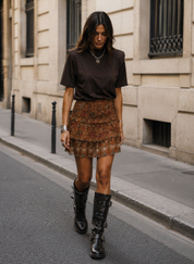 Jupe Texas camel