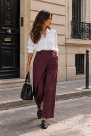 Pantalon Aya bordeaux