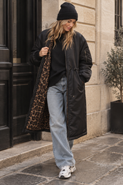 Bombers Long Lara Reversible Noir