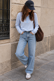 Polo Oscar ML bleu/ciel