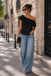 Top Iris noir
