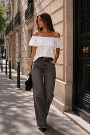 Top Iris blanc