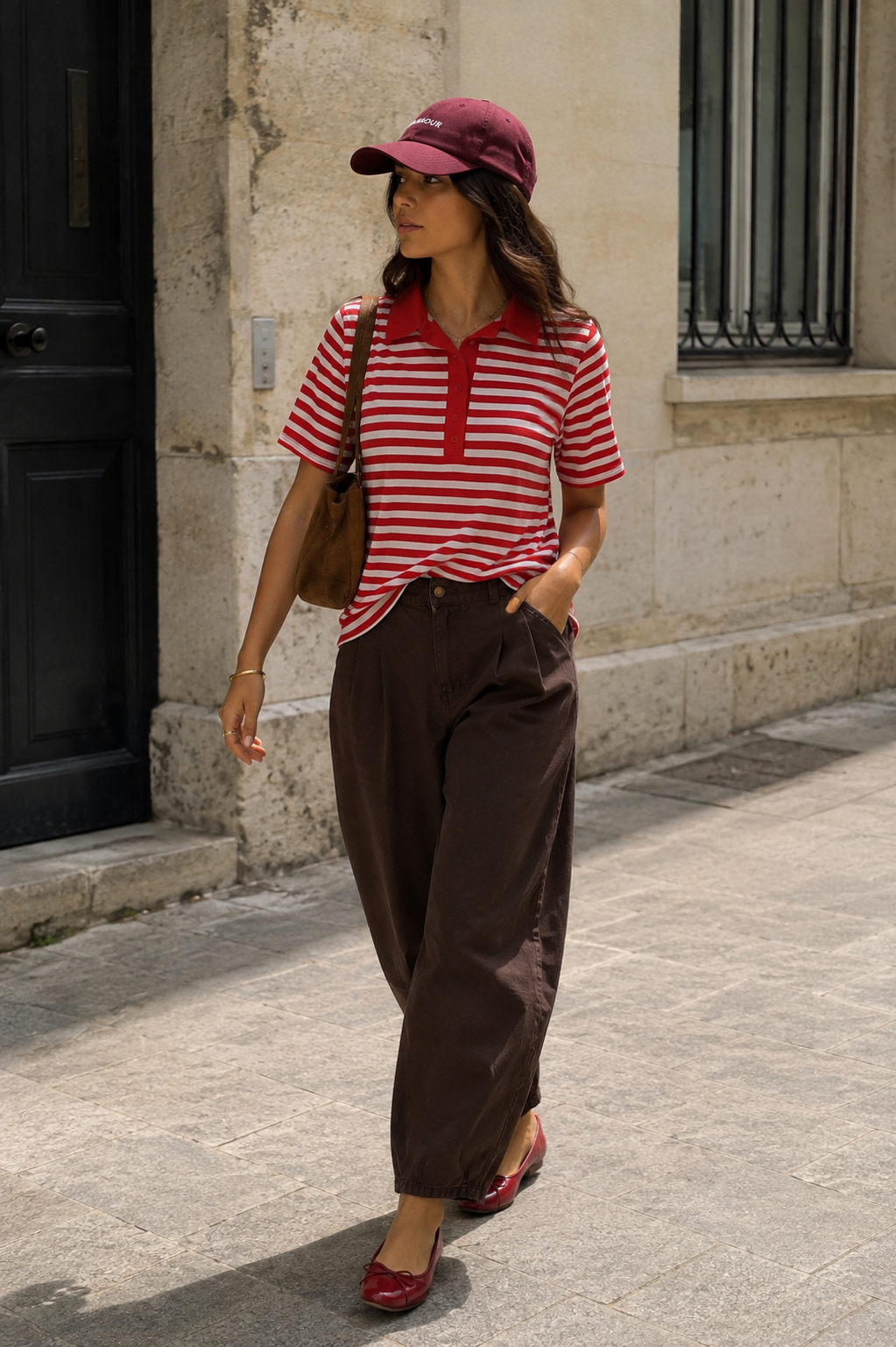 Polo Tom rouge et rose