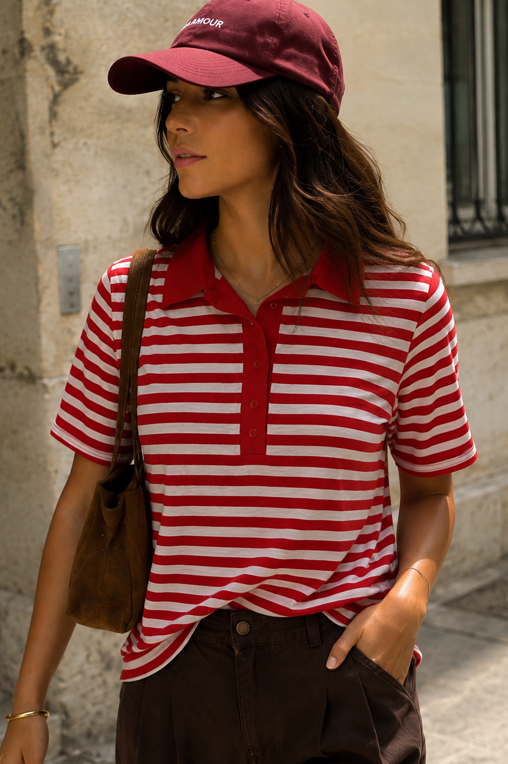 Polo Tom rouge et rose
