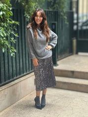 Jupe Star Gris