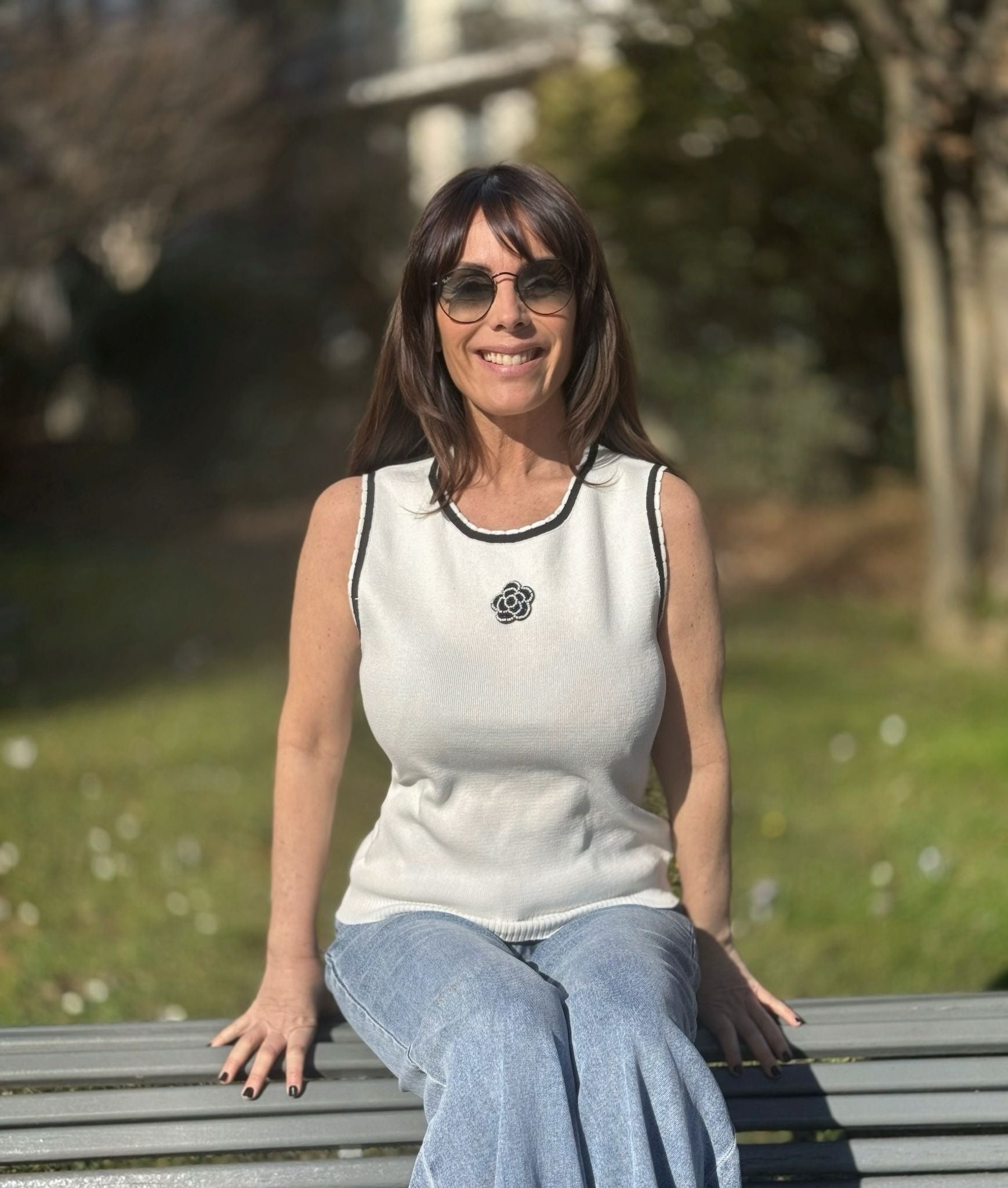 Débardeur Camélia Blanc