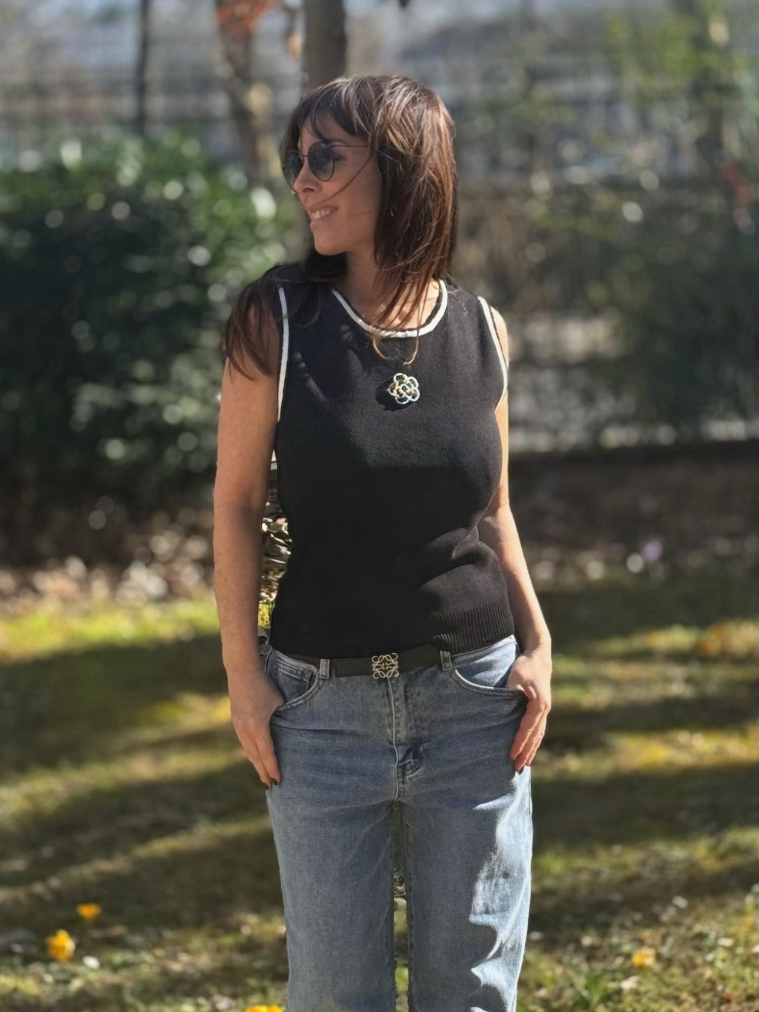 Débardeur Camélia Noir