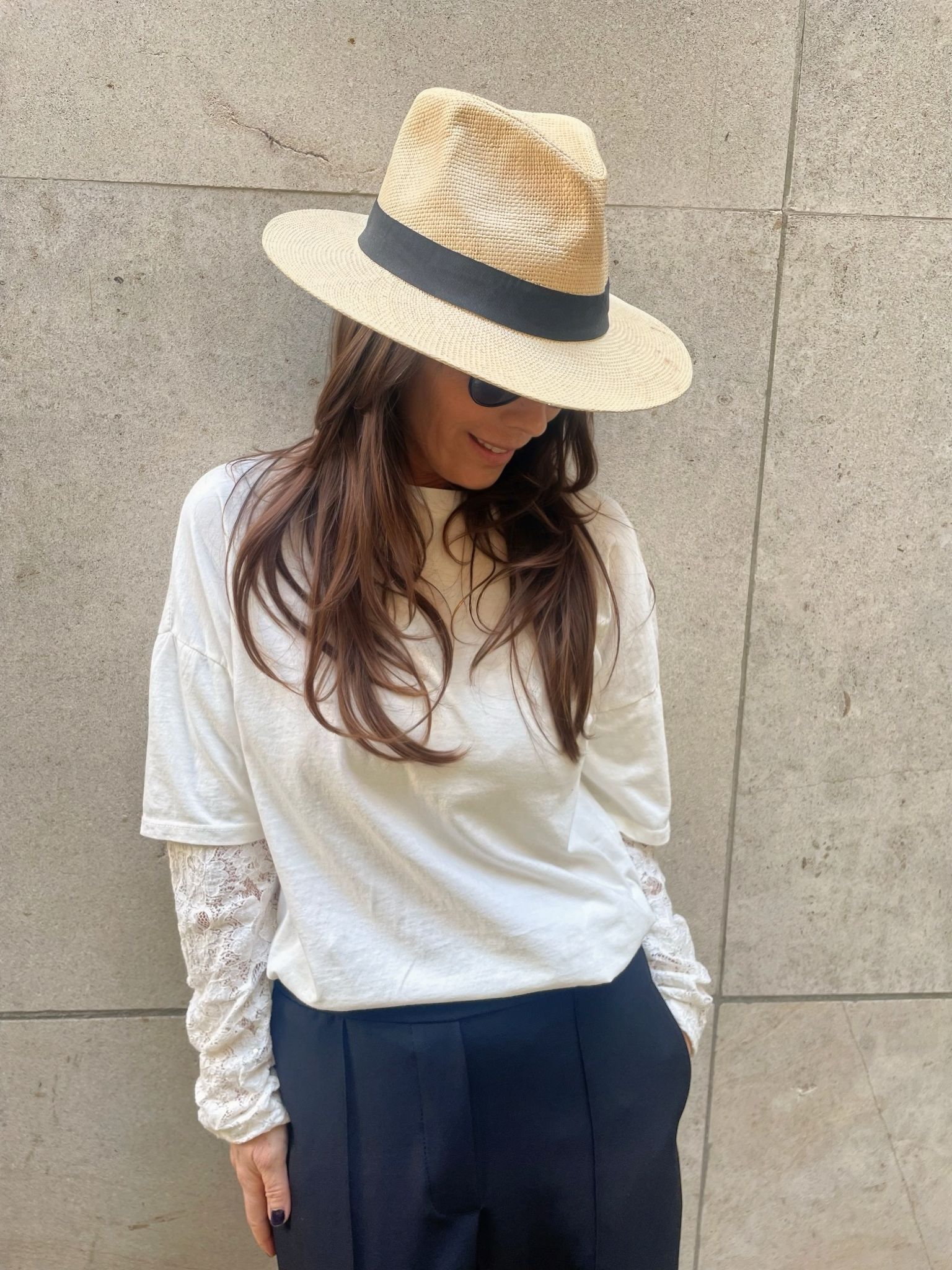 Top perle blanc