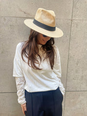 Top perle blanc