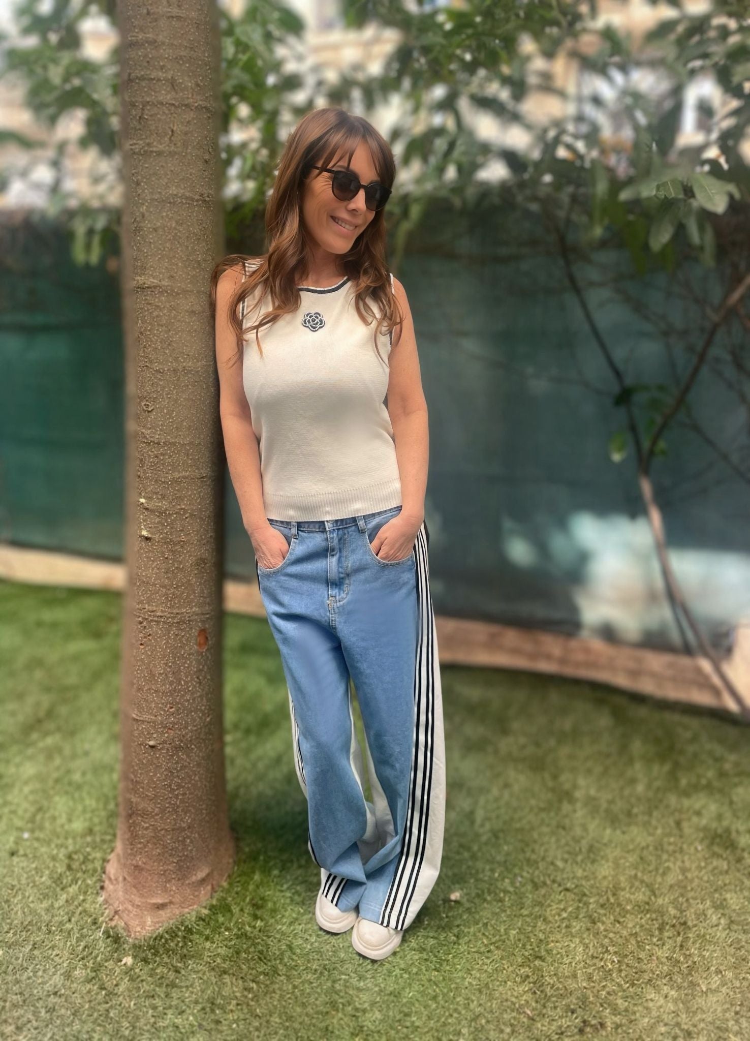 Pantalon GIGI Jean Blanc